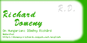 richard domeny business card