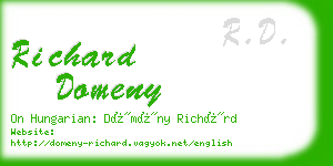 richard domeny business card